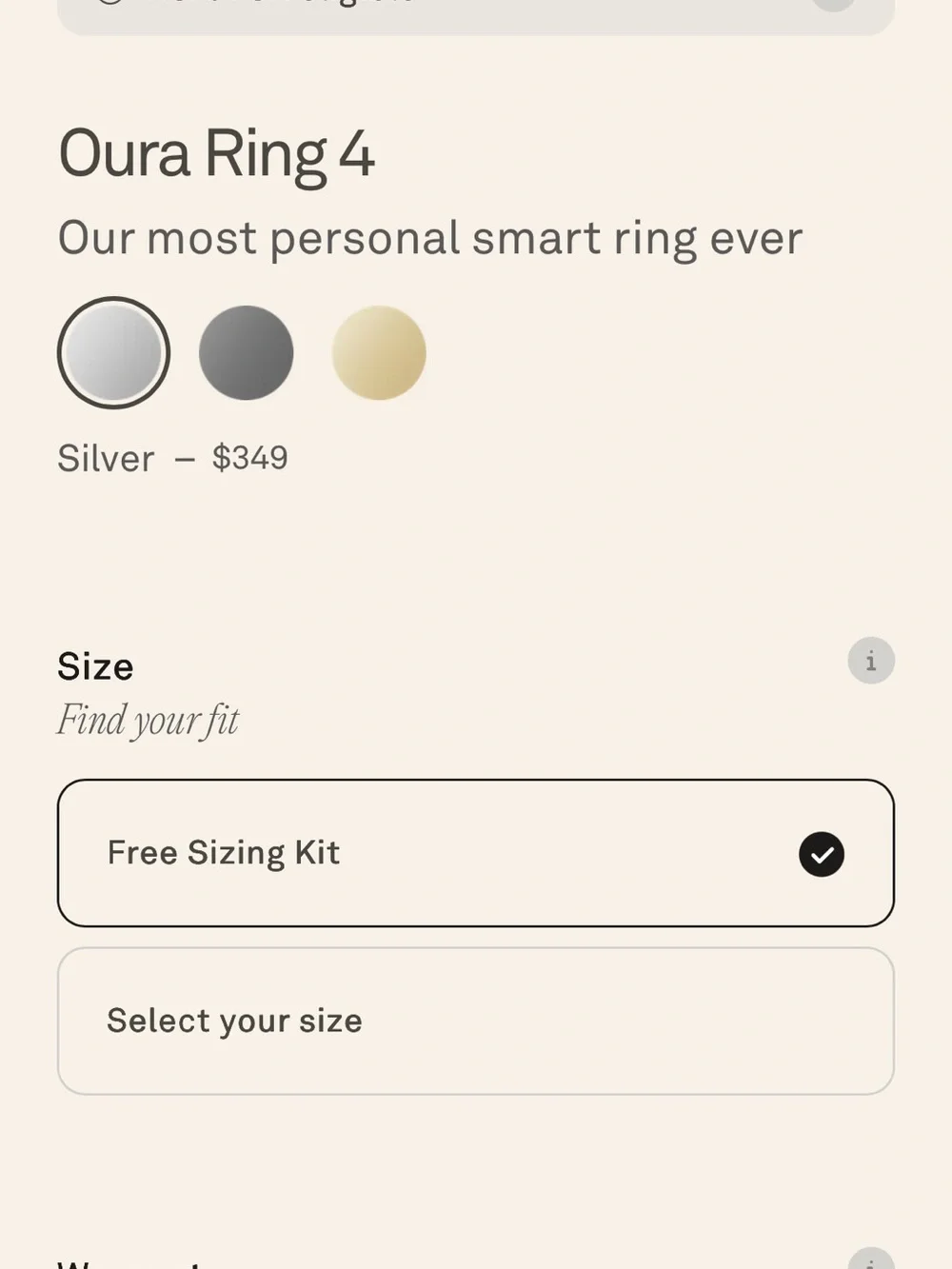 Oura ring silver